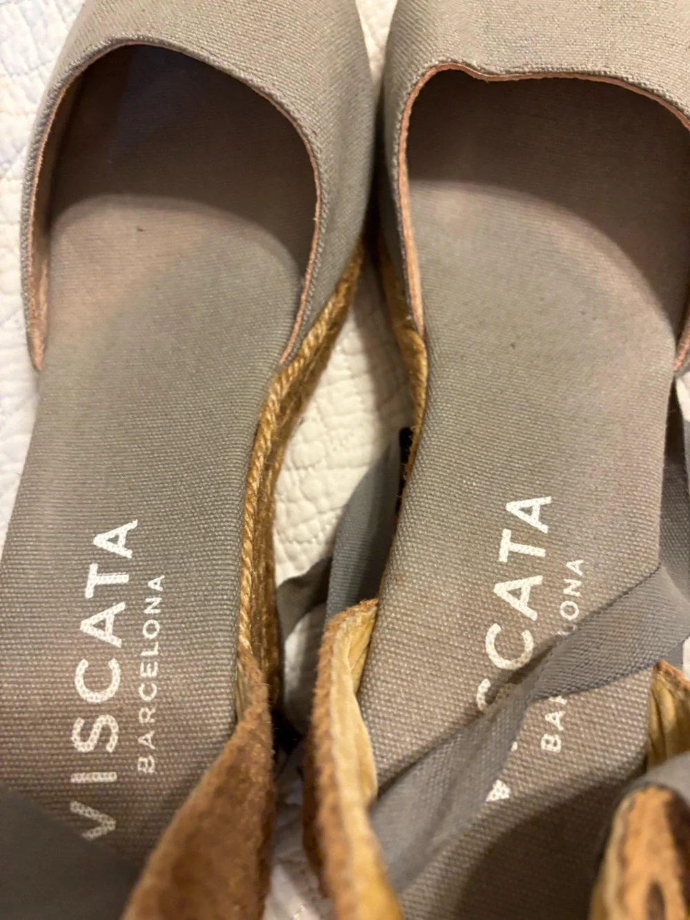 Viscata Barcelona Sagaro Canvas Espadrille Wedges 42 handmade Spain